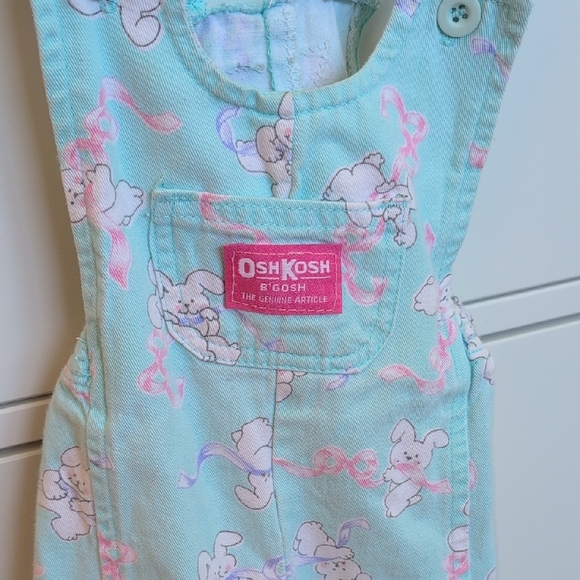OshKosh B'gosh Other - Vintage OshKosh Bubble Overalls with Bunnies 18m